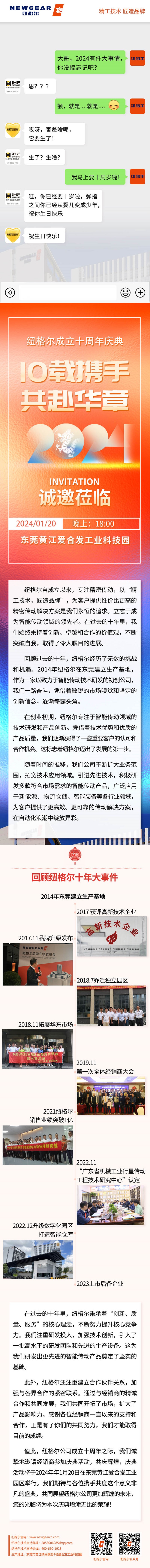 紐格爾：邀請您參加十周年慶典，1月20日不見不散！